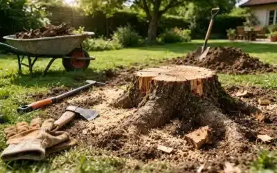 Comment enlever une grosse souche d’arbre : méthodes, conseils et erreurs à éviter